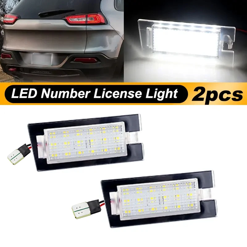 2pcs Canbus for Jeep Cherokee KL 2014 2015 2016 2017 2018 LED Number License Plate Light Lamp Car Tail Lamps OEM: 68223864AB