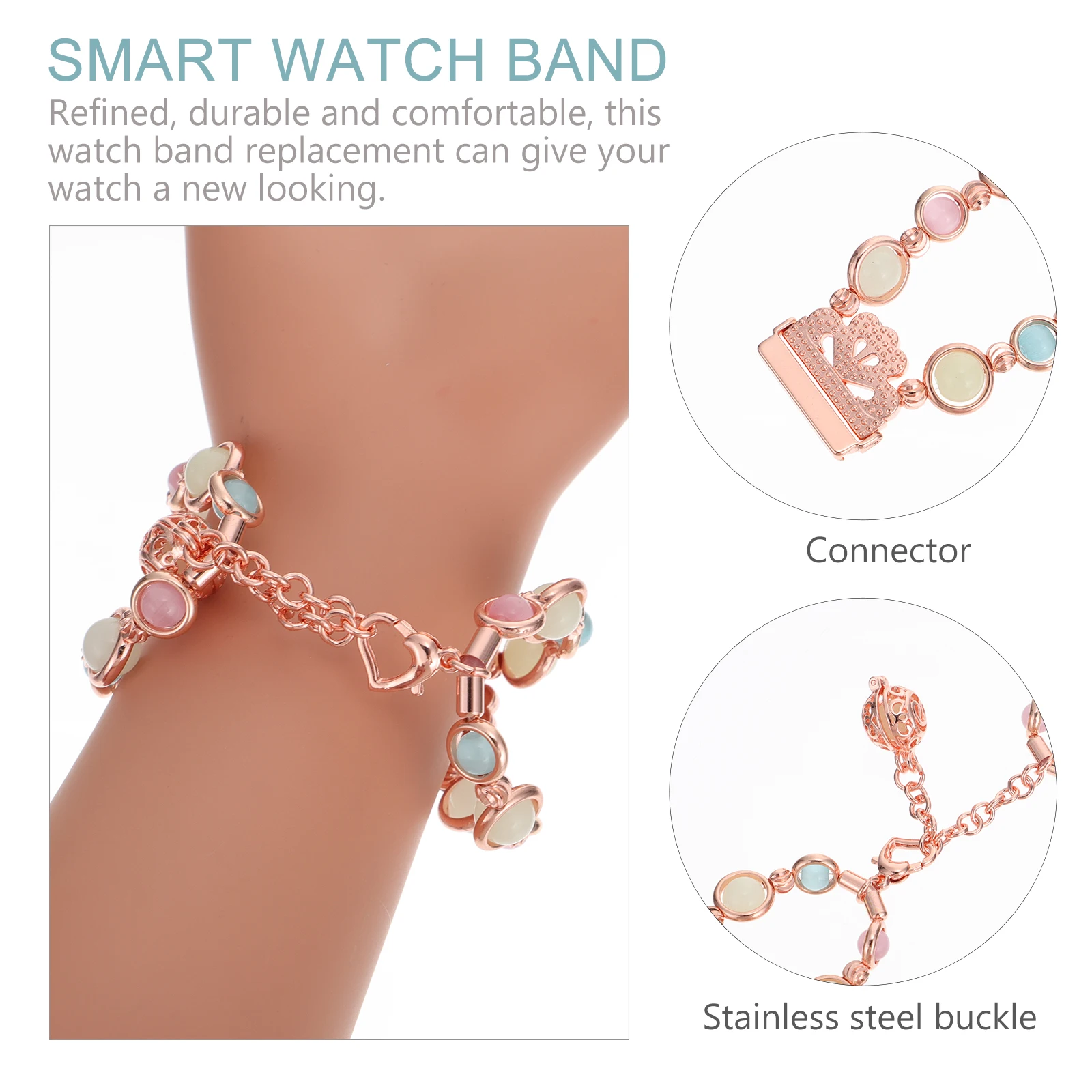 

Luminous Watchband Unique Replacement Fashion Decor Bracelet Wristband Premium Materials Durable Night Accessories