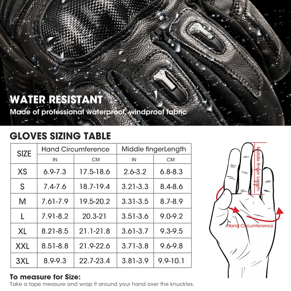 Guantes calefactados impermeables para motocicleta, Guantes Térmicos recargables, cálidos, para motos de nieve, esquí y equitación, Invierno