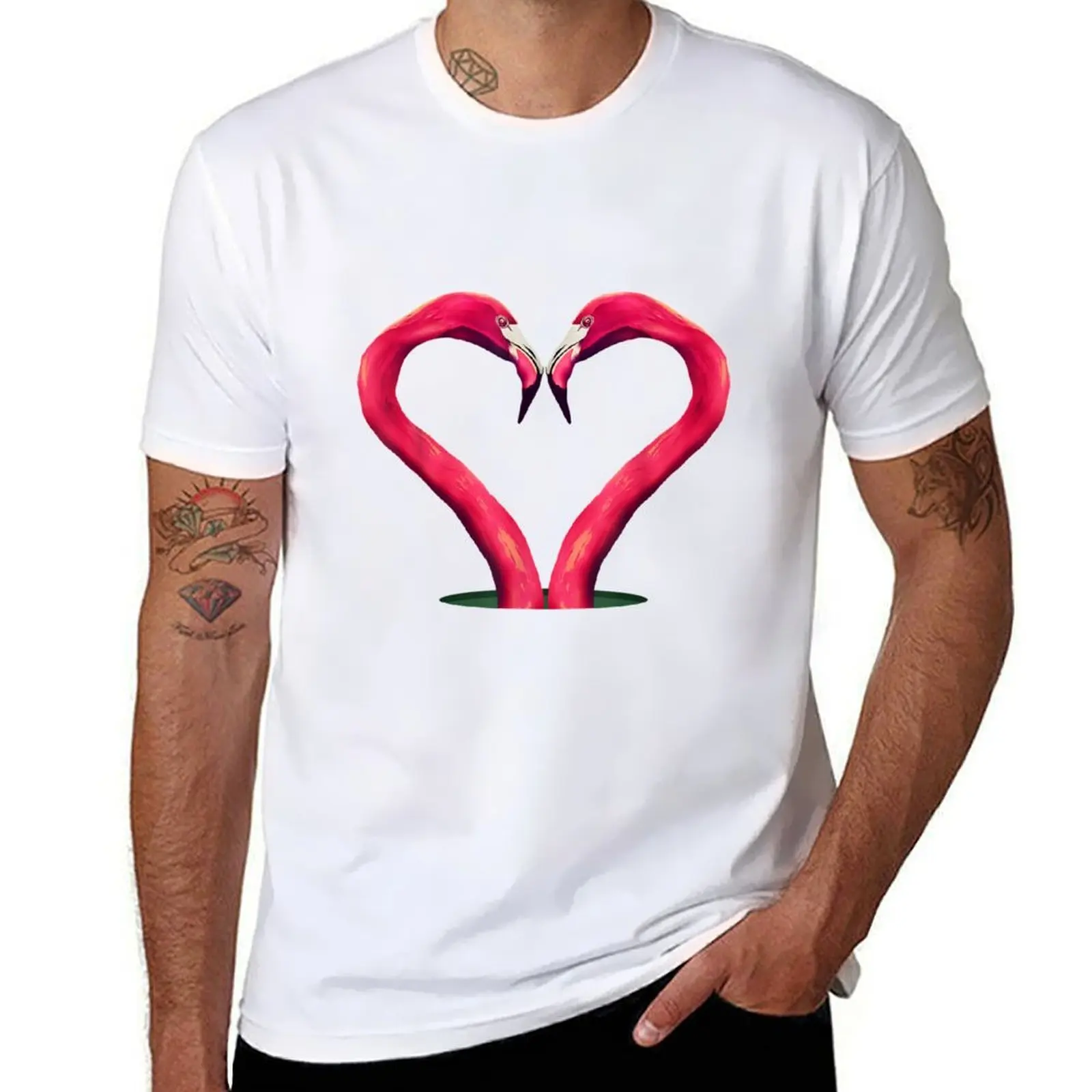 

Flamingo Lovers Make A Heart T-Shirt man t shirts graphic g man t shirts for men T-Shirt