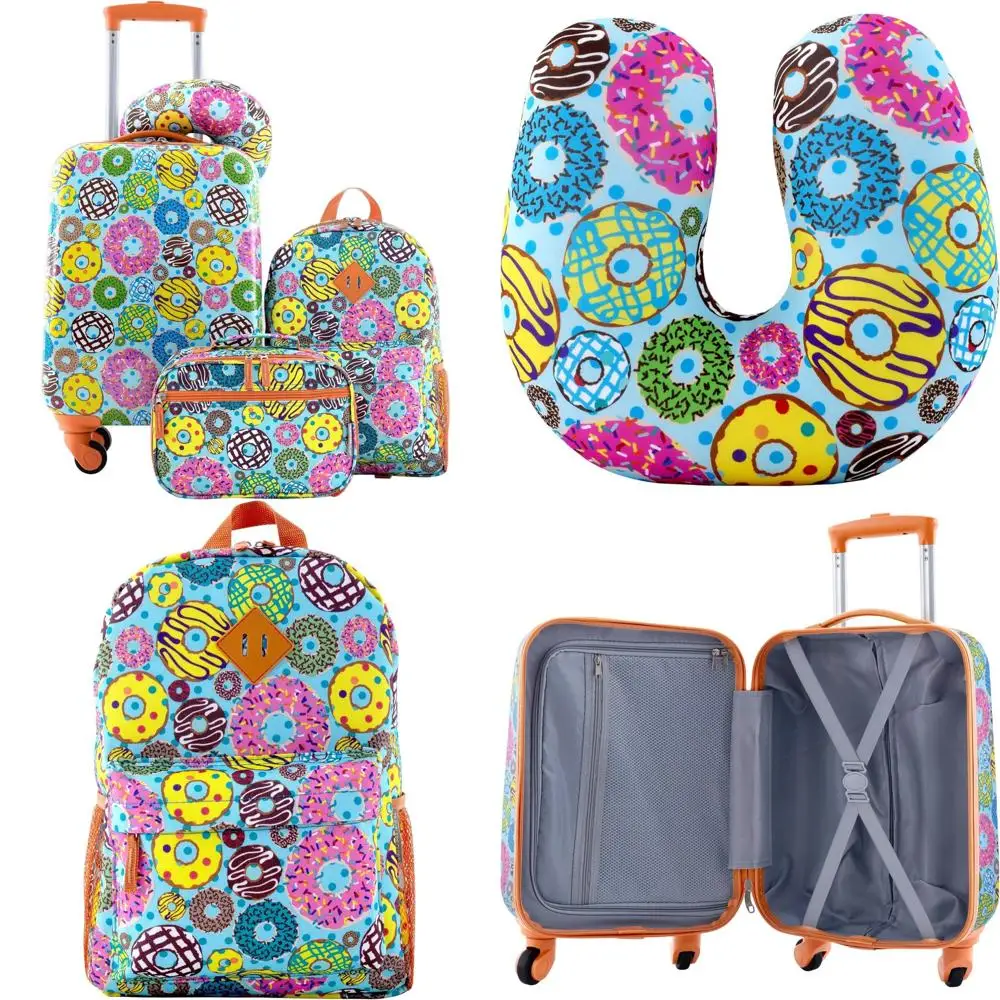 

Детский дорожный клубный набор чемоданов из 5 предметов с дизайном пончиков