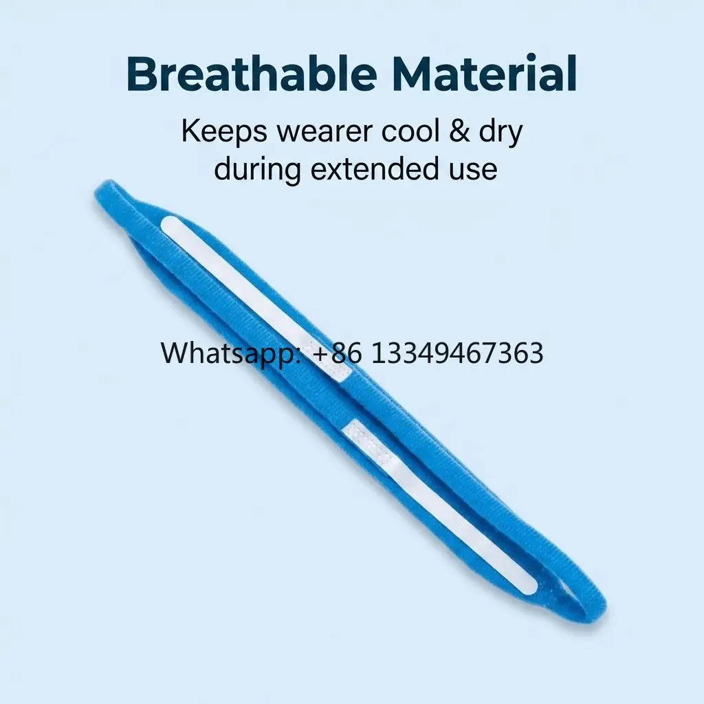 Endotracheal Tube Holder Adjustable ETT Fixation Strap Waterproof Soft Cushioned Neck Band Latex-Free Hook Loop Closure