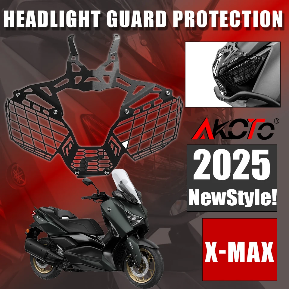 For YAMAHA XMAX 300  X-MAX300 XMAX300 2017-2022 Motorcycle Accossories Front Headlight Grille Lamp Guard Cover Net Protector