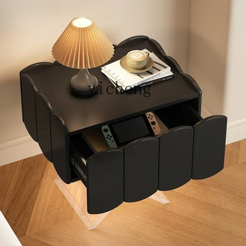 

solid wood bedside table design sense creative light luxury whole house intelligent paint bedside table