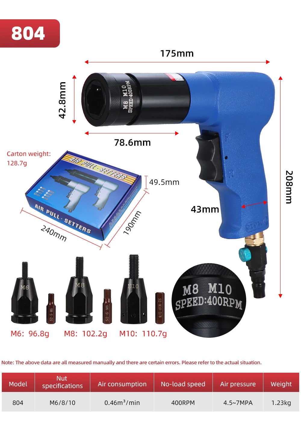 HIFESON Pneumatic Rivet Gun Nuts Riveter Air Rivet Nut Tool Automatic Insert Nut Gun M3 M4 M5 M6 M8 M10 M12 Screws Installation