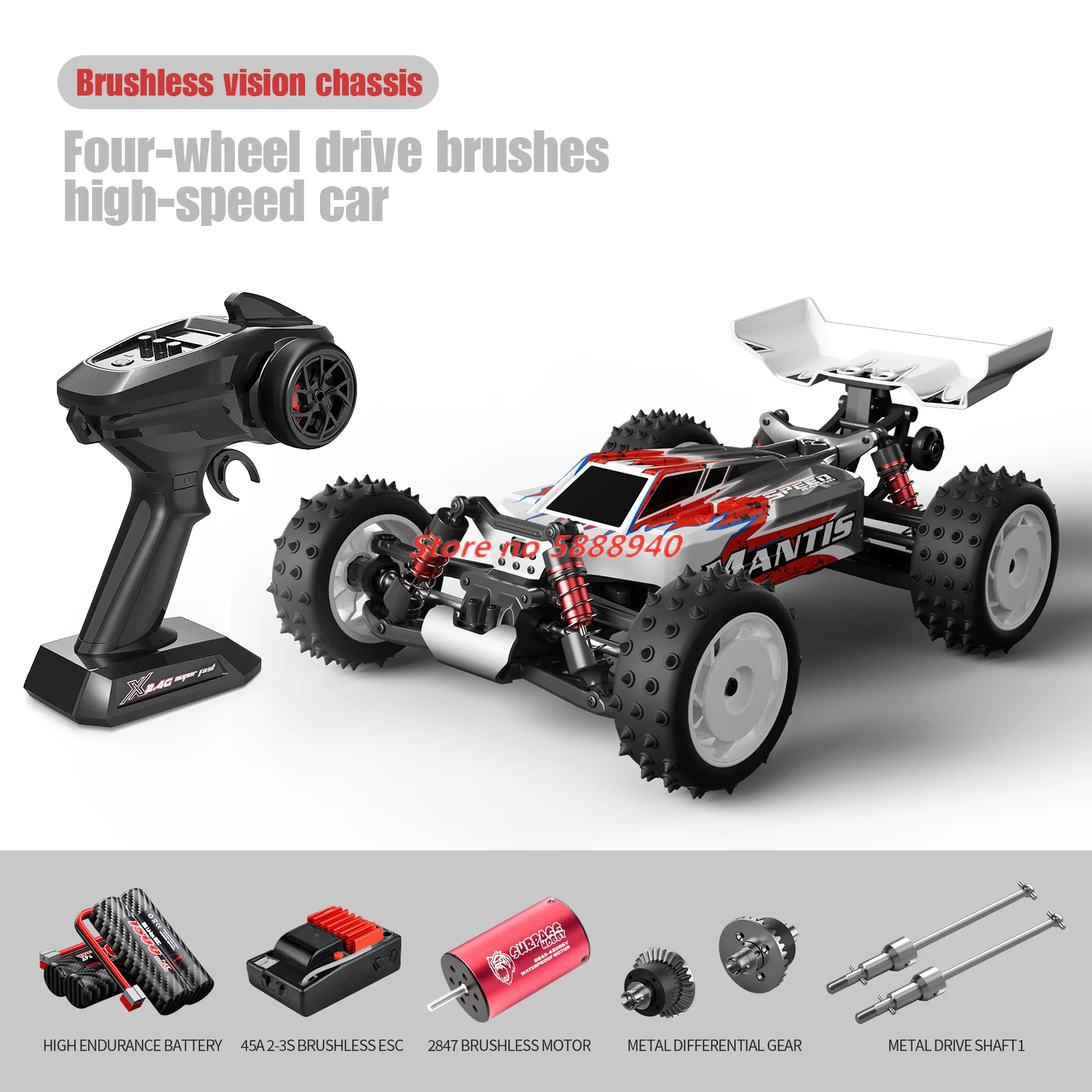 Professional 1:16 70KM/H Brushless RC Racing Car Full Scale 4WD Buggy Off-Road Remote Control Drift Vehical Car Toys Gfit Kid