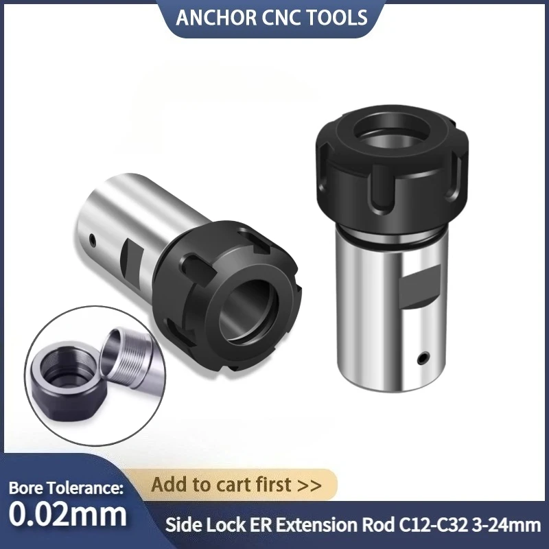 ER8 ER11 ER16 ER20 ER25 Chuck collet Spindle Motor Shaft Extension Rod Spindle Chuck Lathe Tool Set 5mm 8mm 10mm holder inner