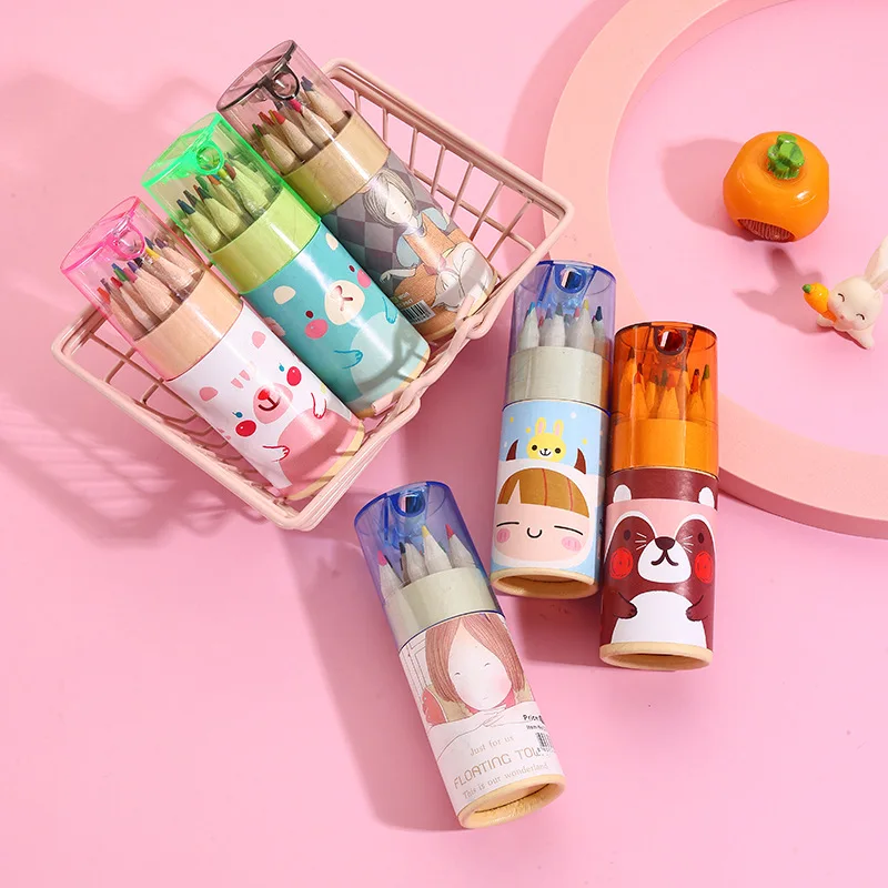 

12 цветов/коробка, креативный карандаш, студенческий карандаш для рисования, художественный цветной карандаш, студенческие канцелярские принадлежности, портативный карандаш для рисования, подарок для детей