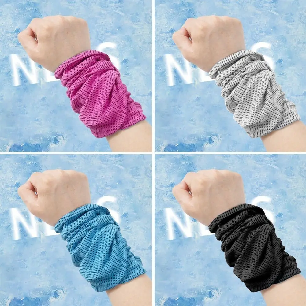 Portable Polyester Fiber Sports Wrist Sweat Towel Sweat Absorption wrist wipe Sweatband Wrist Protector Fitness Camping Running