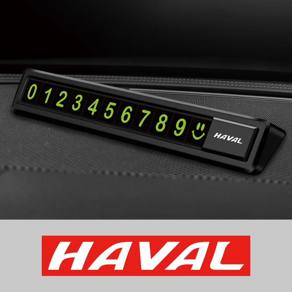 For Haval H6 M6 Dargo Jolion H9 H2 3th 2021 H3 H5 H1 H7 F7 2022 2023 Temporary Parking Card Phone Number Card Plate Accessories