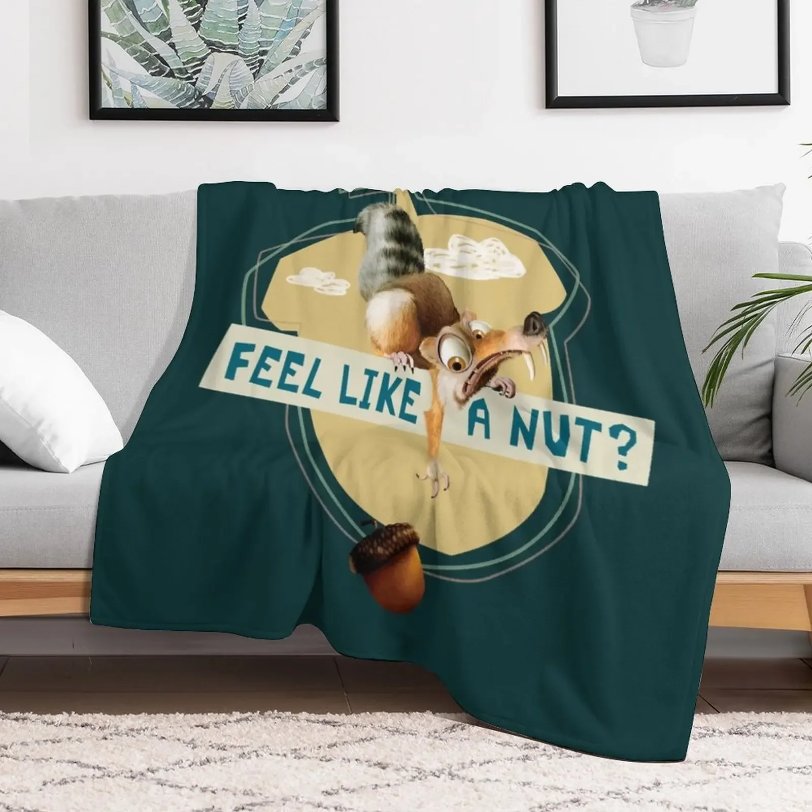 Ice Age Scrat Acorn Feel Like a Nut108 Throw Blanket Custom Decorative Beds Cute Blankets