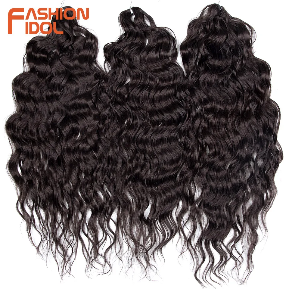 FASHION IDOL 24 Zoll Deep Wave Kunsthaar zum Flechten, Ombre Blonde Twist Crochet Lockenhaar für Alltag & Cosplay – Detail 7