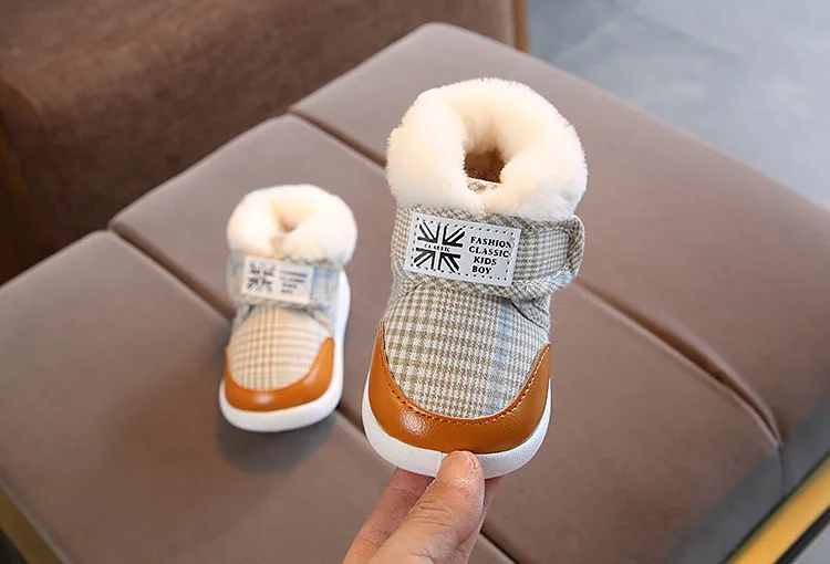 Kinder-Schneestiefel Winter Baby Jungen Warme Schuhe Kleinkind Mädchen Plüsch Gefütterte Verdickte Outdoor-Schuhe 0-5 Jahre Kinder Baumwollschuhe – Detail 11