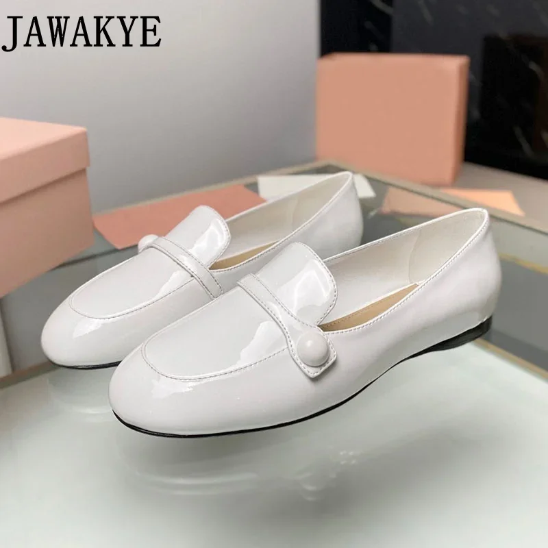 

White Patent Leather Loafers Office Ladies Formal Oxfords Professional Career Shoes Brand Dress Shoes Women