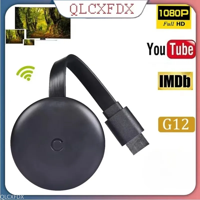 G12 1080P جهاز استقبال للتليفزيون لـ Screencast WiFi عرض دونغل استقبال HDMI متوافق مع مشغل الوسائط مشاركة شاشة النسخ المتطابق ليوتيوب