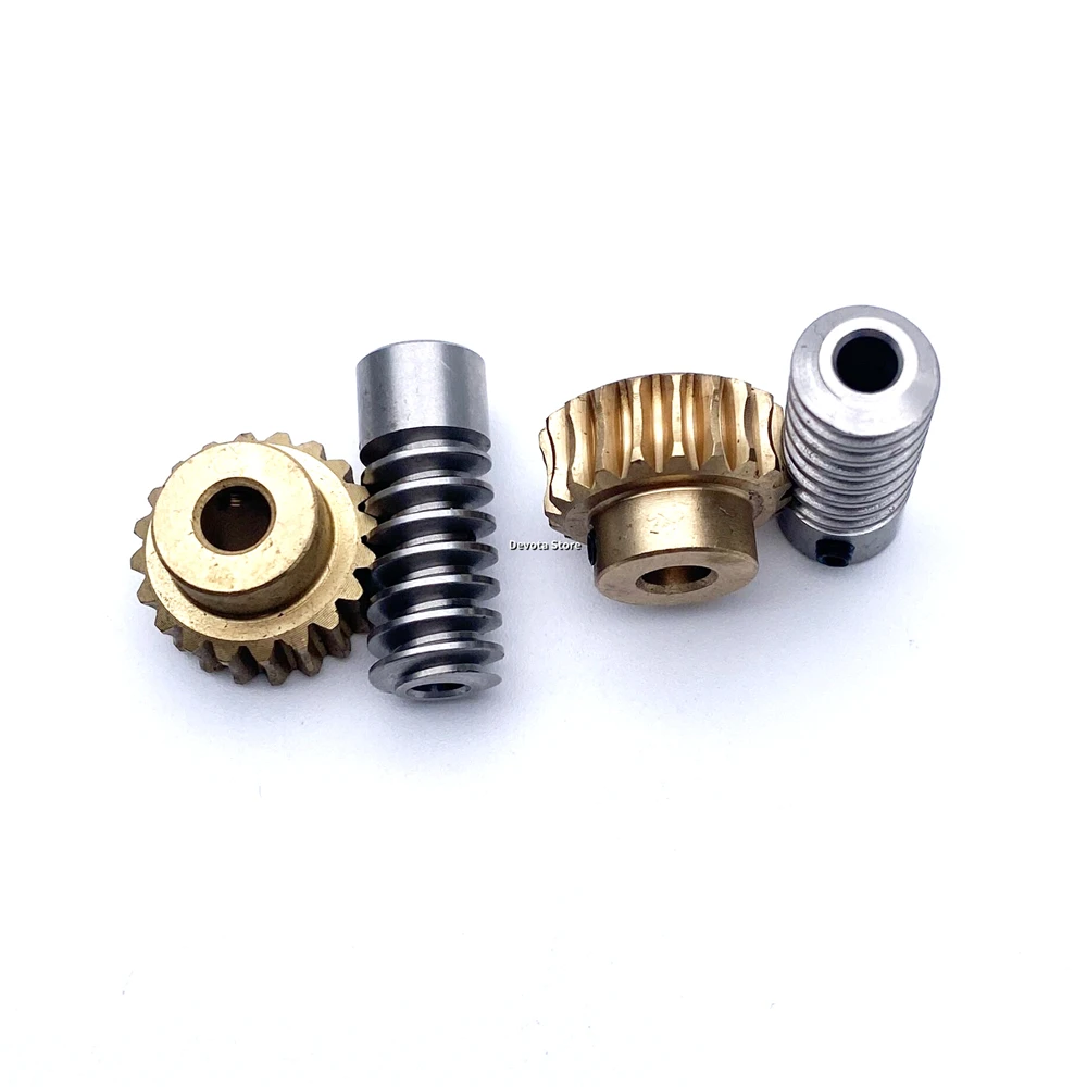 0.8M 1:20 1:30 Metal Worm Turbine Gear 20/30 Teeth 4/5MM Gearbox Accessory Self-locking Combination