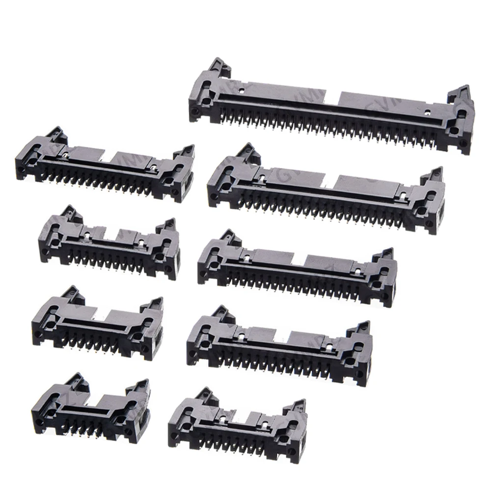 5-50PCS 2.54mm Pitch Dual Row Straight Pin Header Strip,Male Connector for PCB  (6P/8P/10P/14P Options) Integrated Circuit 6P 8P