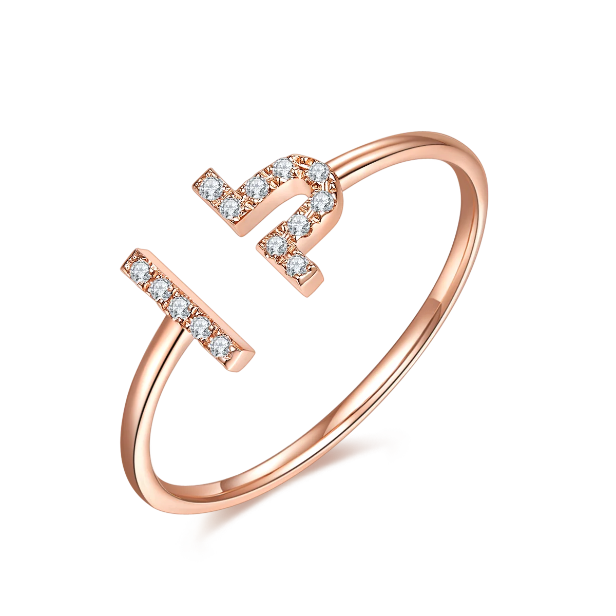 

Trendy Libra Sign Fashion Series 18K Rose Gold DEF VVS Lab Grown Diamond Engagement Rings For Women