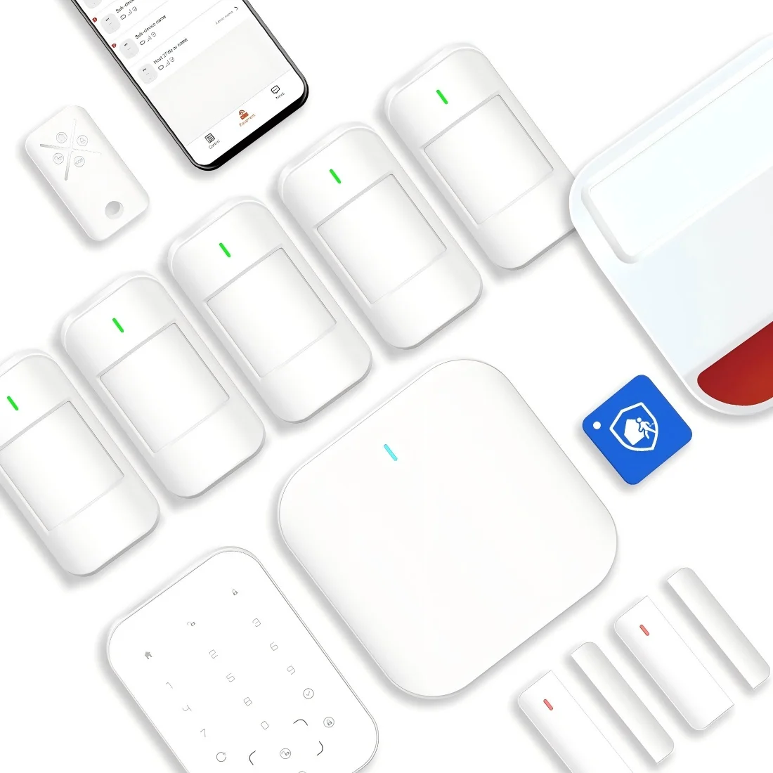 Sistema de alarme sem fio quente 12V DC com conexão plástica TCP/IP