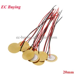 10pcs/lot 20mm Piezoelectric Piezo Ceramic Wafer Plate Dia 20 mm For Buzzer Loudspeaker DIY Electronic Speaker
