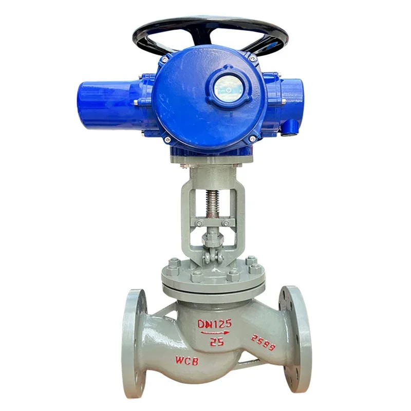 Ac 380v Intelligent Regulation Motorized Actuator Multi-turn 4Inch 150lb Carbon Steel Flange Electric Globe Valve