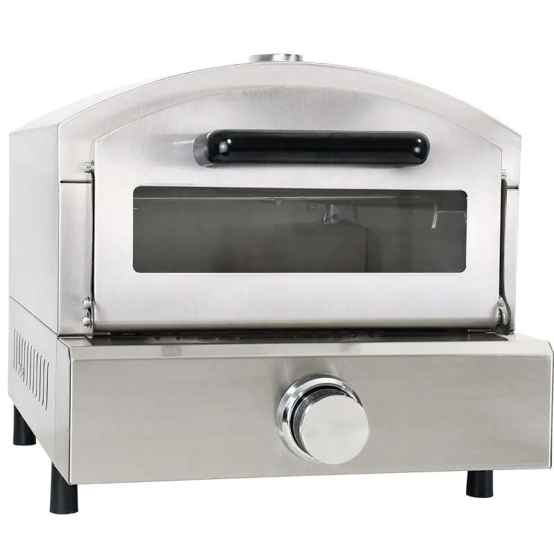 Pizza Oven Stainless Steel Gas Double Layer with Stone Portable Outdoor 14 Inch Home boda
