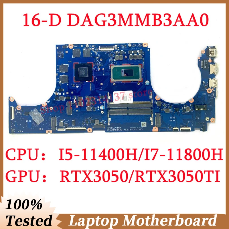 

For HP 16-D M54827-001 M54827-601 With I5-11400H/I7-11800H CPU DAG3MMB3AA0 Laptop Motherboard RTX3050/RTX3050TI 100% Tested Good