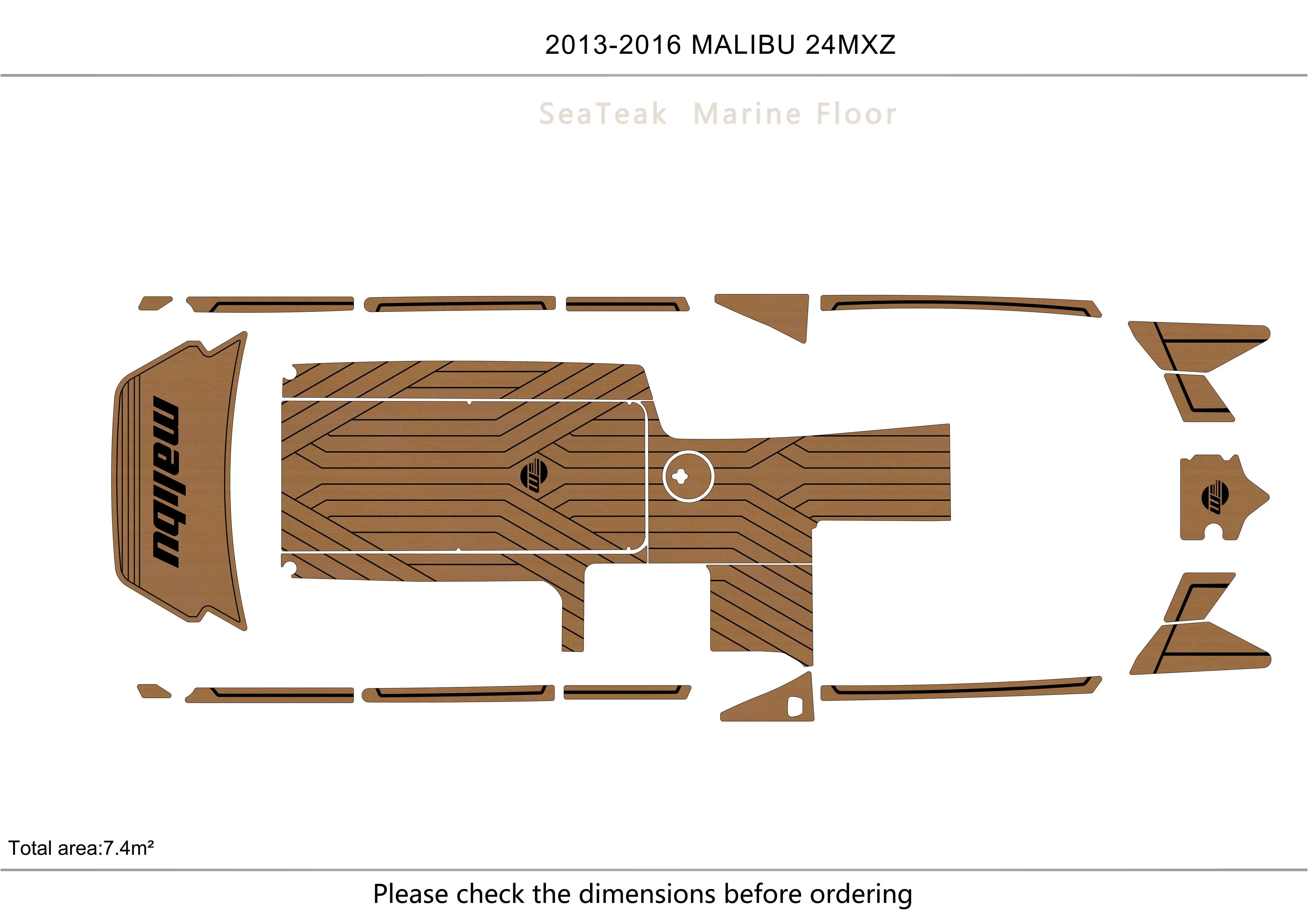 

2013-2016 malibu 24MXZCockpit Swimming platform 1/4" 6mm EVA fAUX carpet Water Ski Yacht Fishing Boat Non-slip mat floor
