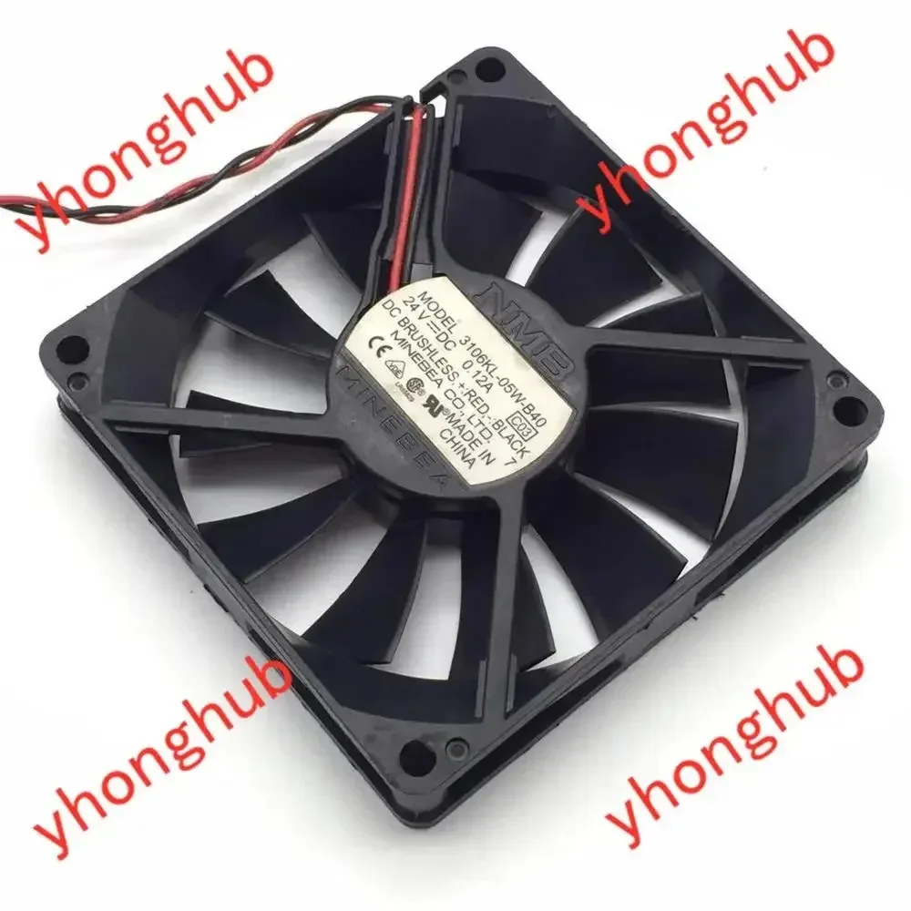 

NMB-MAT 3106KL-05W-B40 C03 DC 24V 0.12A 2-Wire 80x80x15mm Cooling Fan