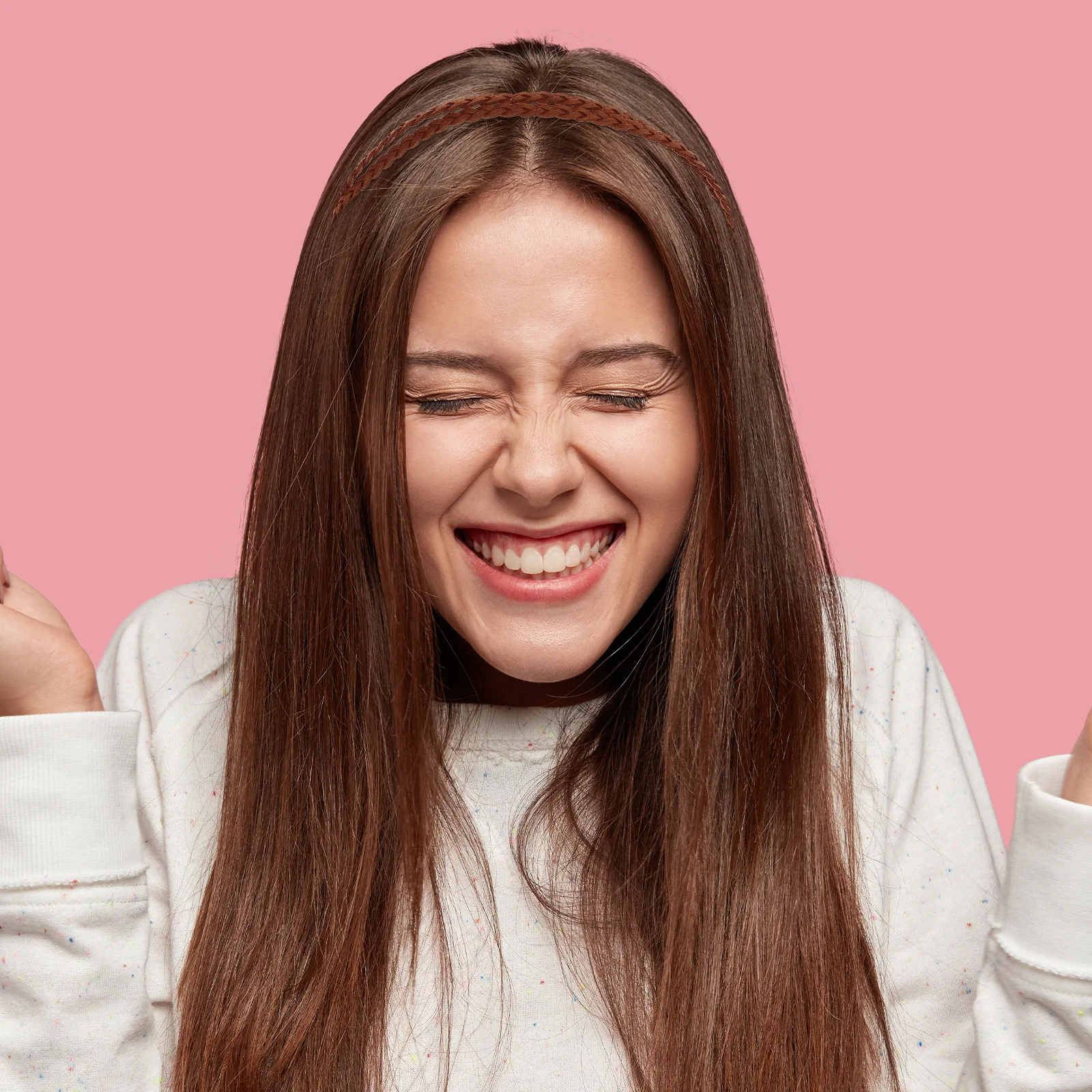 

Candy Color Handmade Braided Hairband Adjustable Twisted Braid Hair Accessory Double Layer Fake Hair Hoop for Daily Wear