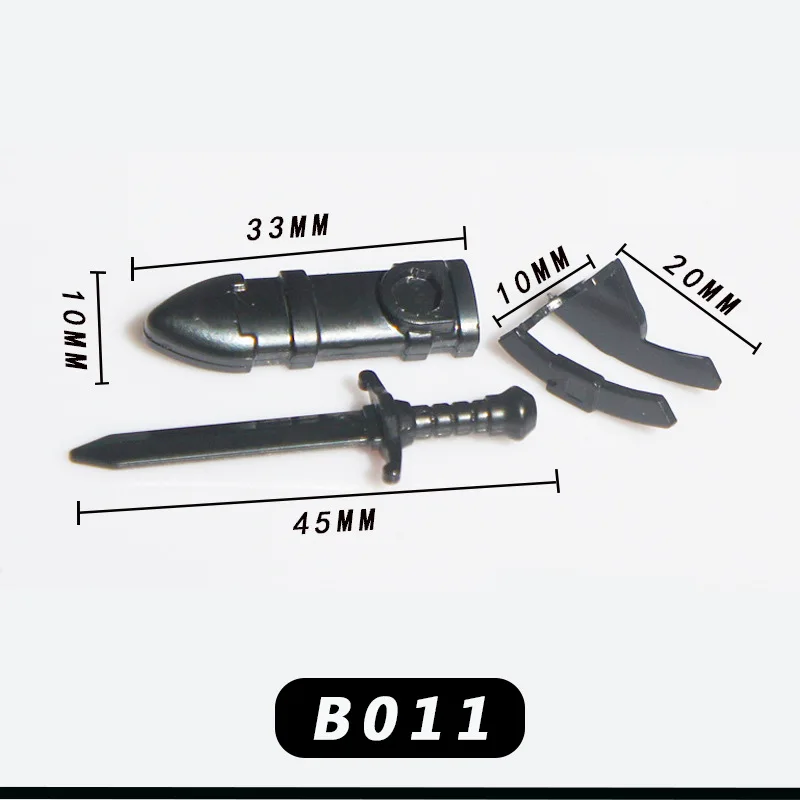 Medieval European Military Sword Kit Packs MOC Building Blocks Weapons Parts Model Bricks Toys Compatible With LEGO