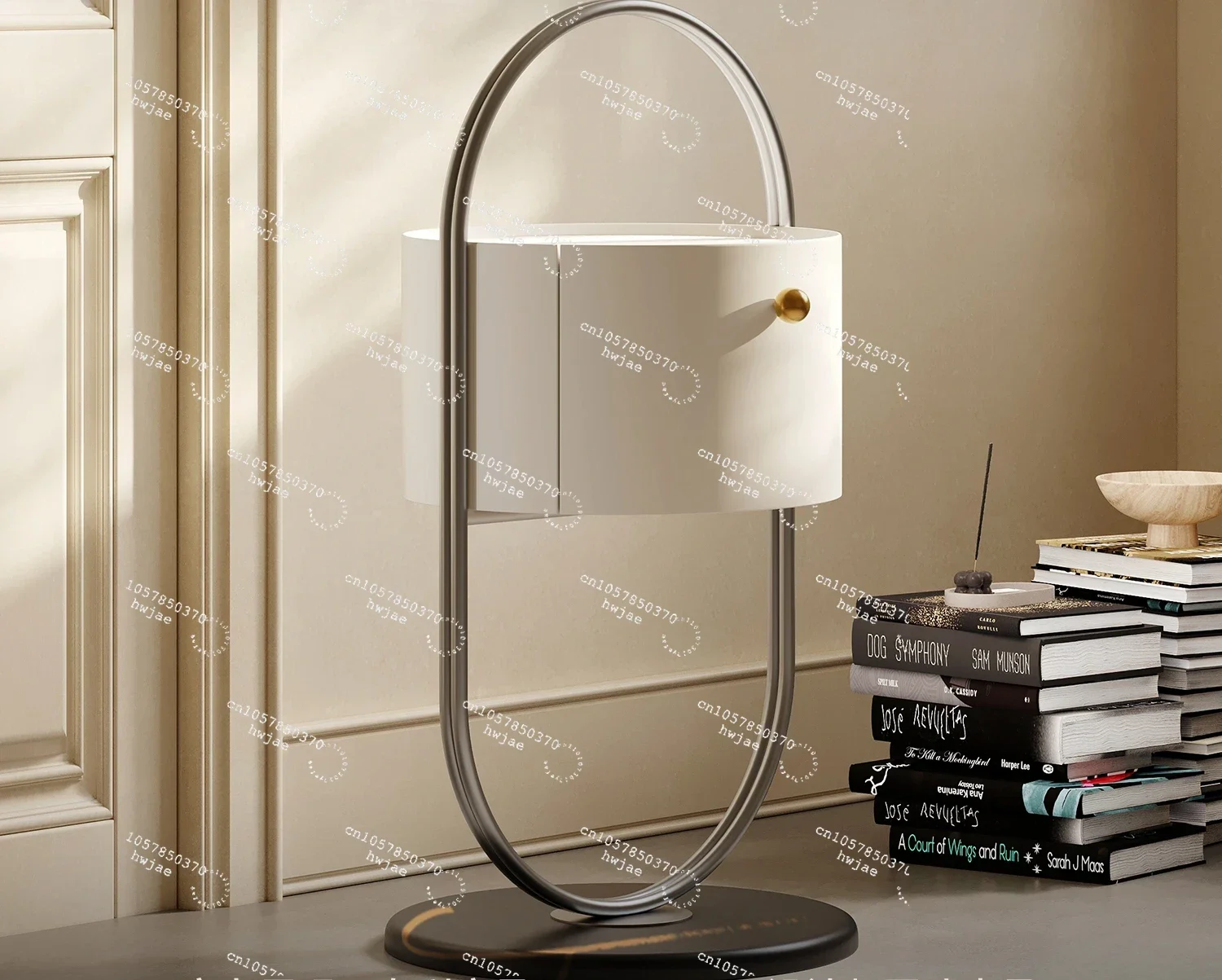 

Side Table Floor Bedroom Living Room High-End Stainless Steel Paint Storage Rack Bedside Table Iron Shelf