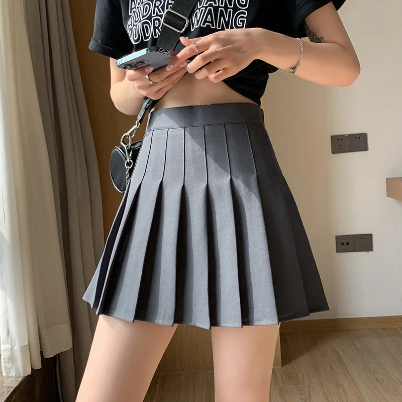 

DEEPTOWN Black Pleated Skirt Women Summer White High Waist A Line Zipper JK School Mini Skirt Shorts Faldas 2024 Tennis Skirt