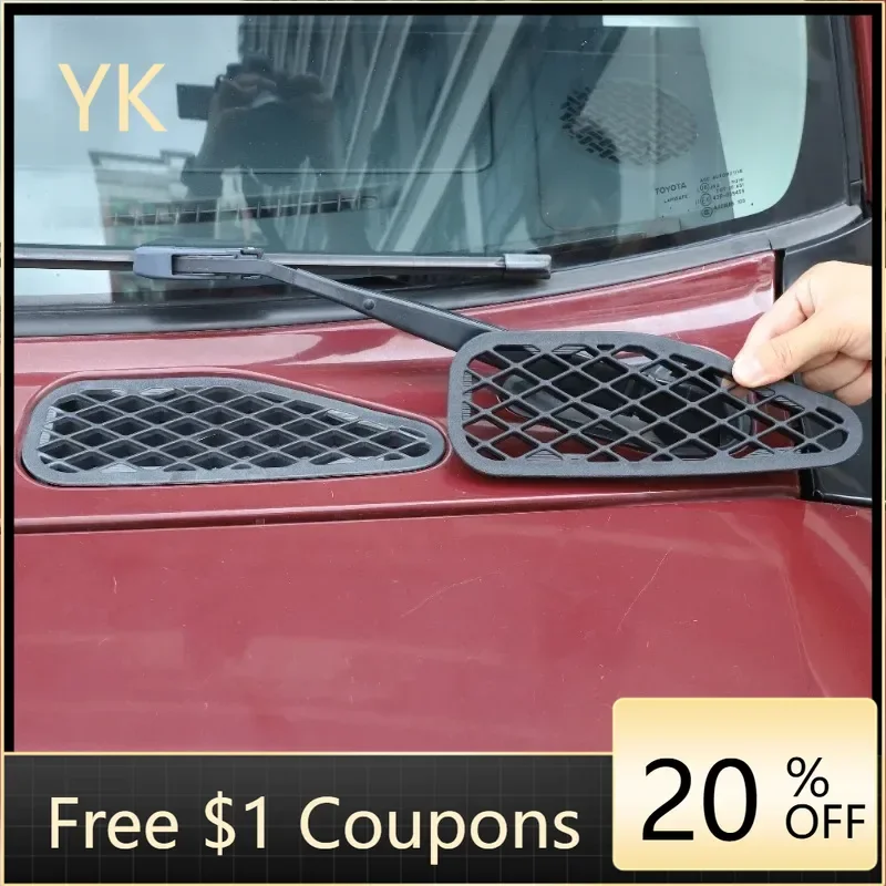 

For Toyota FJ Cruiser 2007-2021 ABS Black Car Heater Duct Hole Cover Air Cowl Grille Trim Car Accessories