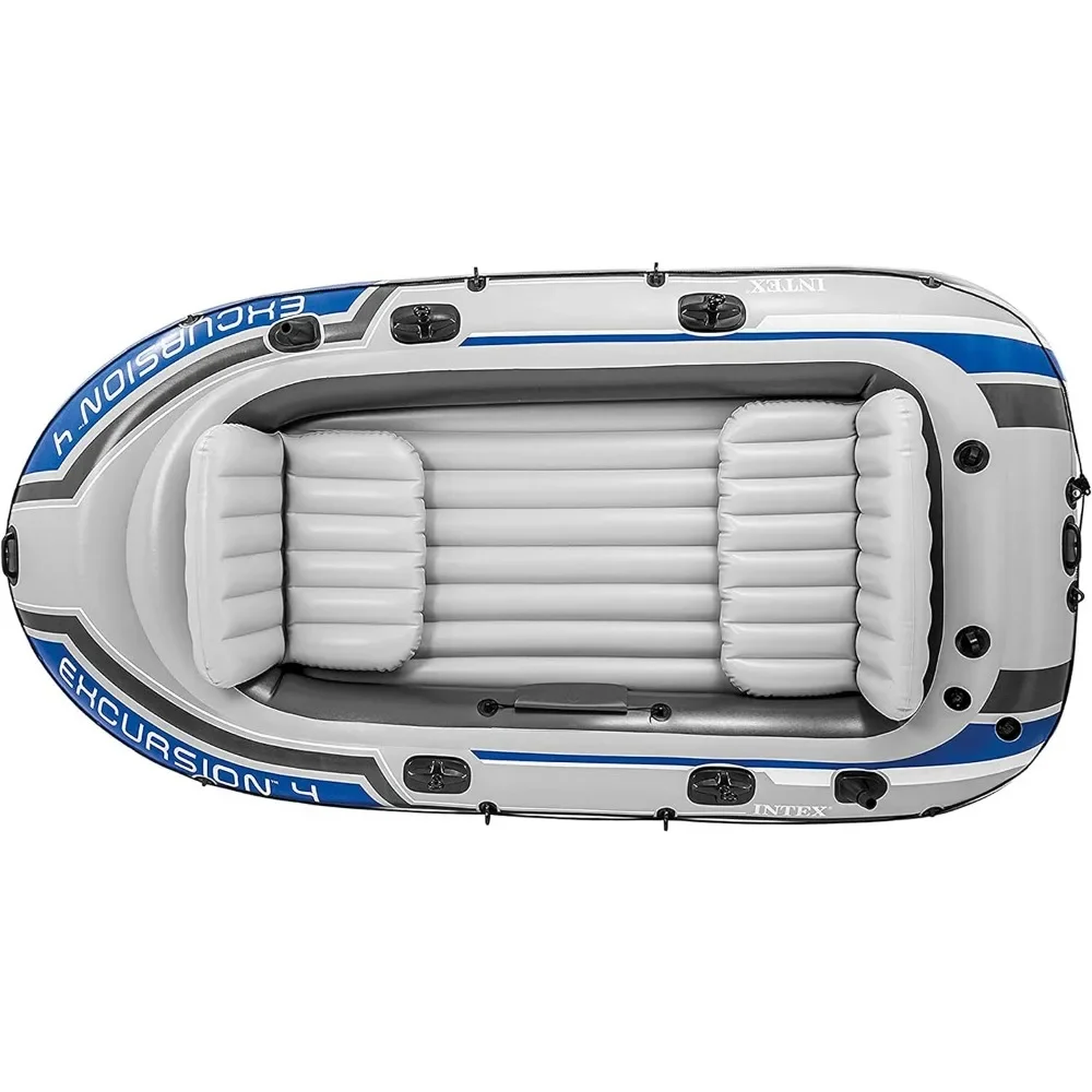 With Paddle and Air Pump 4-5 People Touring Inflatable Boat Adventure Kayak Outdoor Swimming Pool Camping Fishing Boat