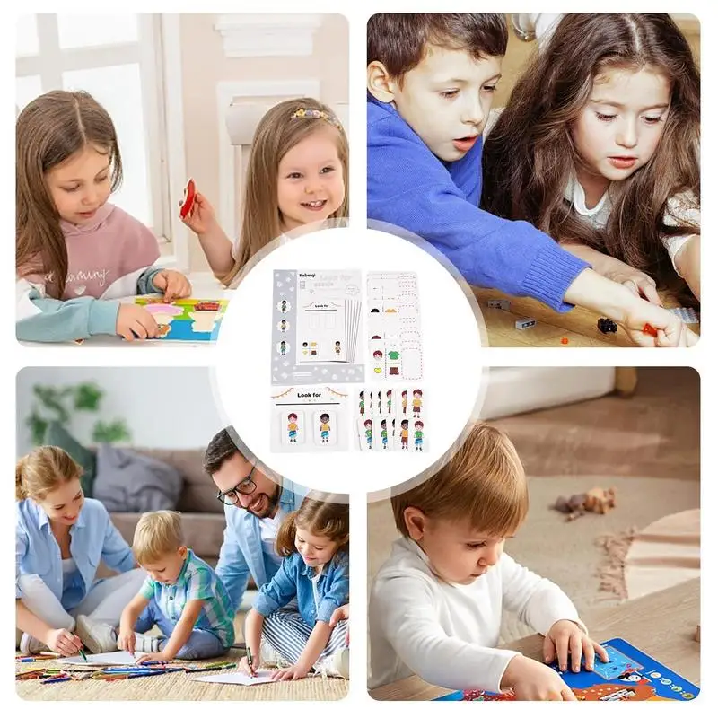 Children's Puzzle Game Card Kids Montessori Puzzle Toys Fun Mind Puzzles Matching Games Preschool Educational Toys For Kids 3Y+