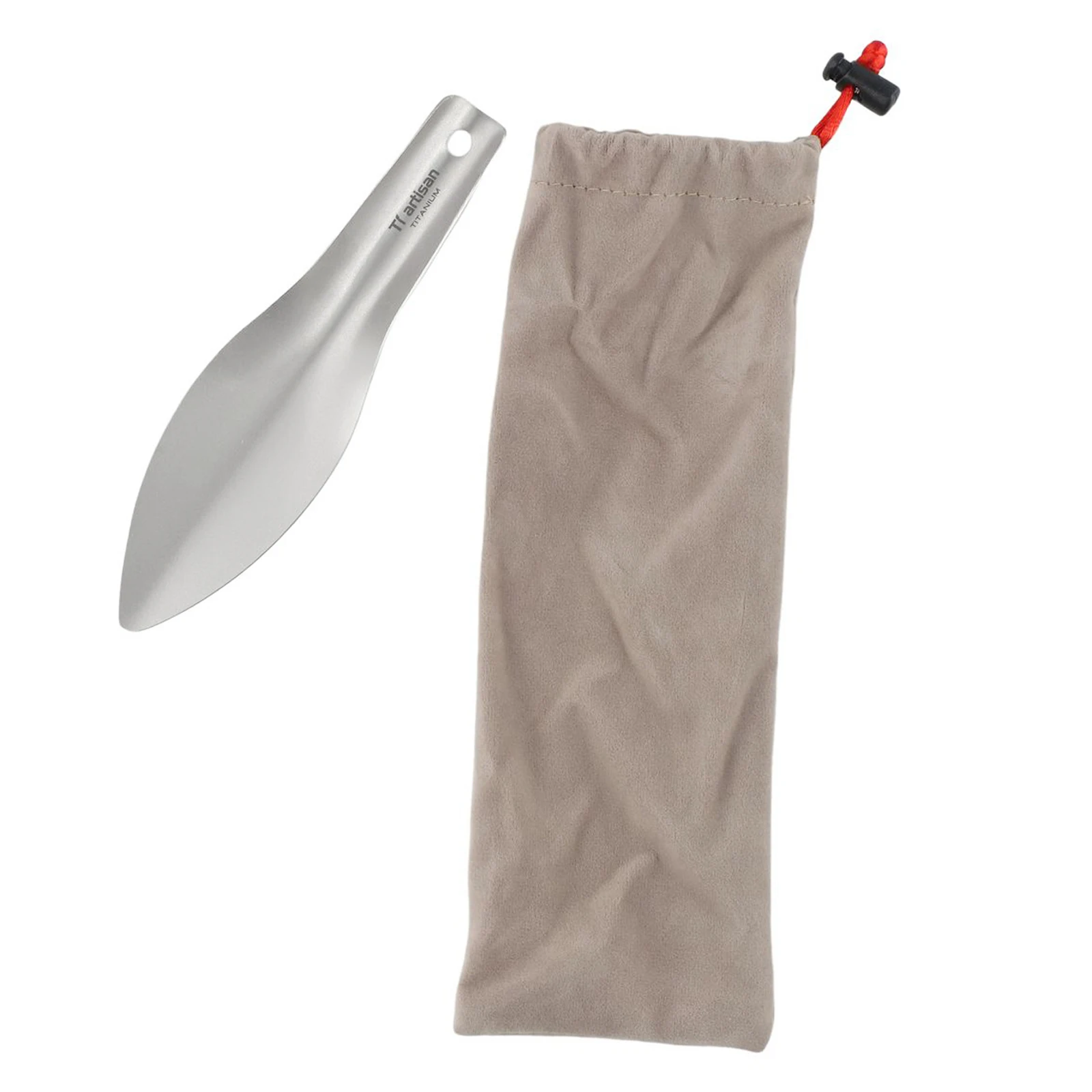 Backpacking Trowel Titanium Shovel Lightweight Titanium With Storage Sack Hand Shovel For Outdoor Camping Picnic