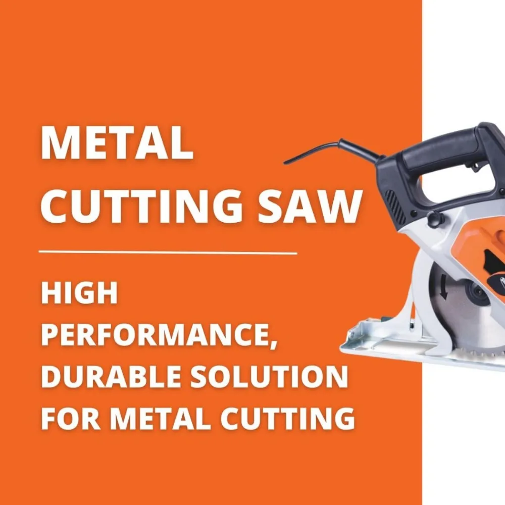 Sega da taglio per metalli da 7 1/4 di pollice ad alte prestazioni con motore da 1400 W, guida laser, collettore di chip e funzionalità di avvio graduale per precisione