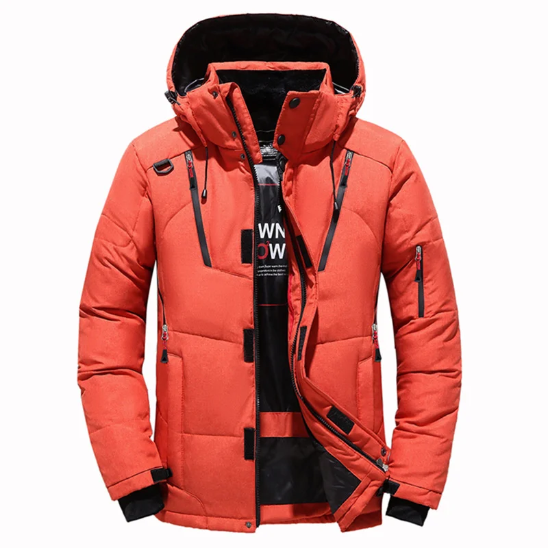 

Winter Men Warm Hooded Thicken Parkas Coats Casual Windbreake Puffer Jackets for Male Size M-4XL