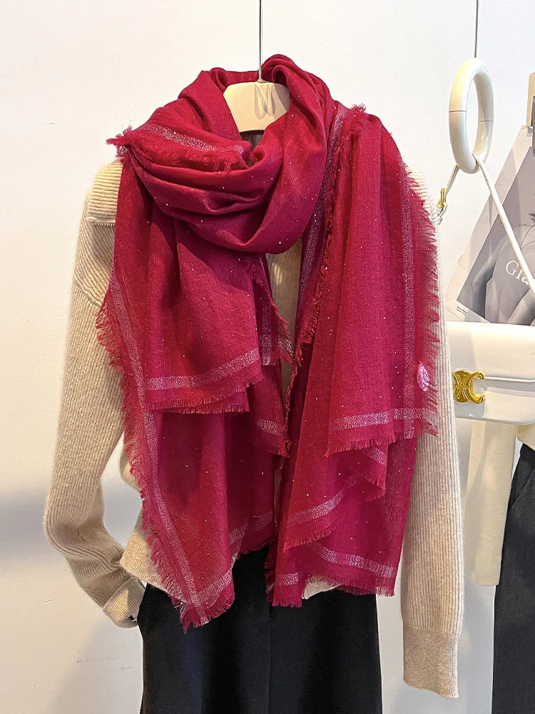 Echarpe-en-pure-laine-rouge-pour-femme-fine-elegante-tendance-en-cachemire-multifonctionnelle-longue-rectangulaire-pour-le-printemps-l'automne-et-l'hiver