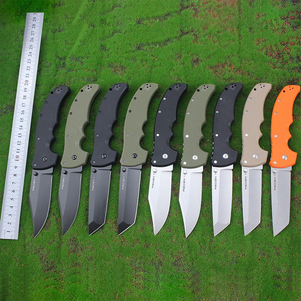 Cold Military Tactical Knife AUS-10 Steel Blade RECON 1 EDC Outdoor Camping Survival Hunting Folding Knife Multipurpose Knives