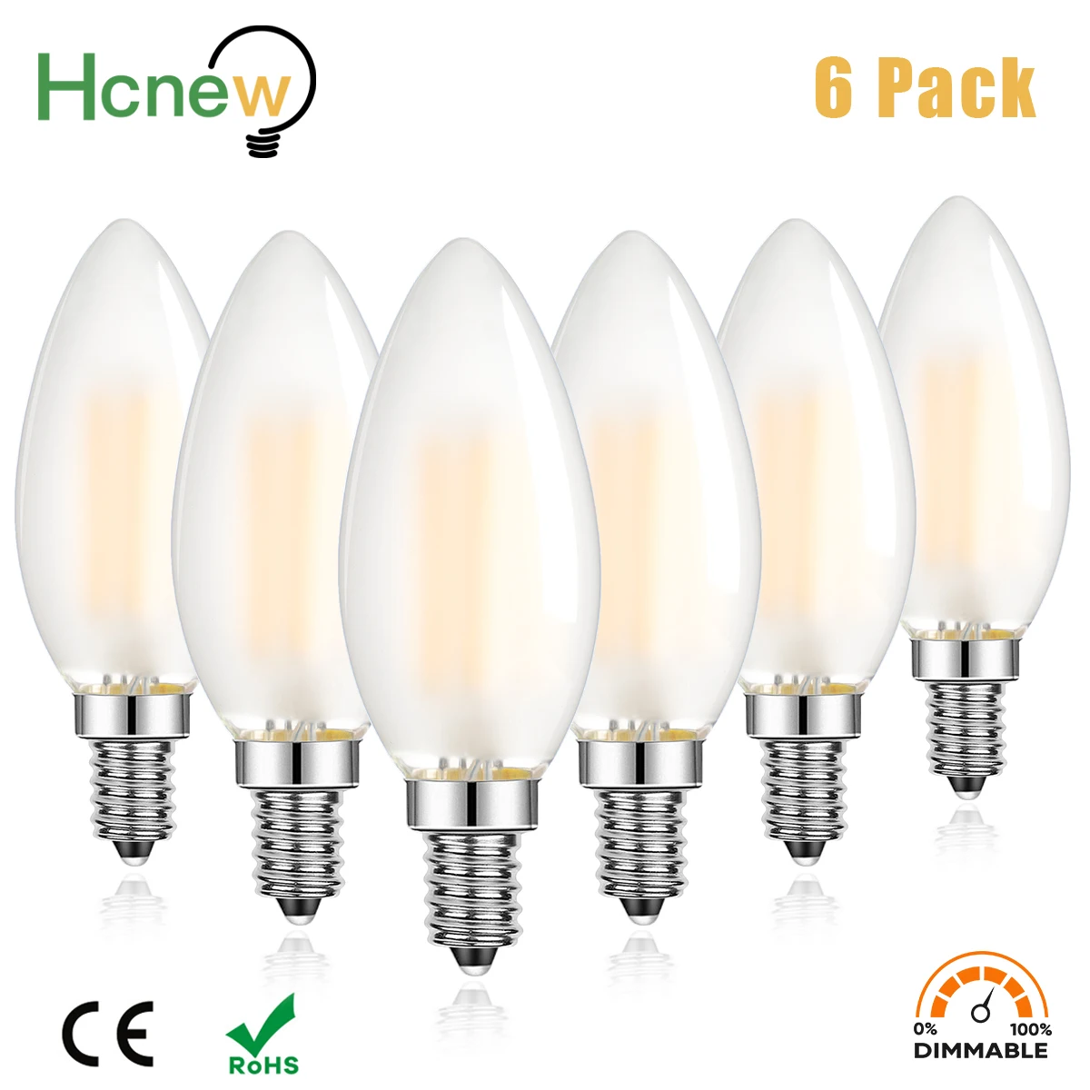 

Vintage C35 E14 Led Bulb 220v Dimmable 6.5W 806LM Frosted White Filament Lamps Replaceable Pendant Decoration Candle Light Bulbs