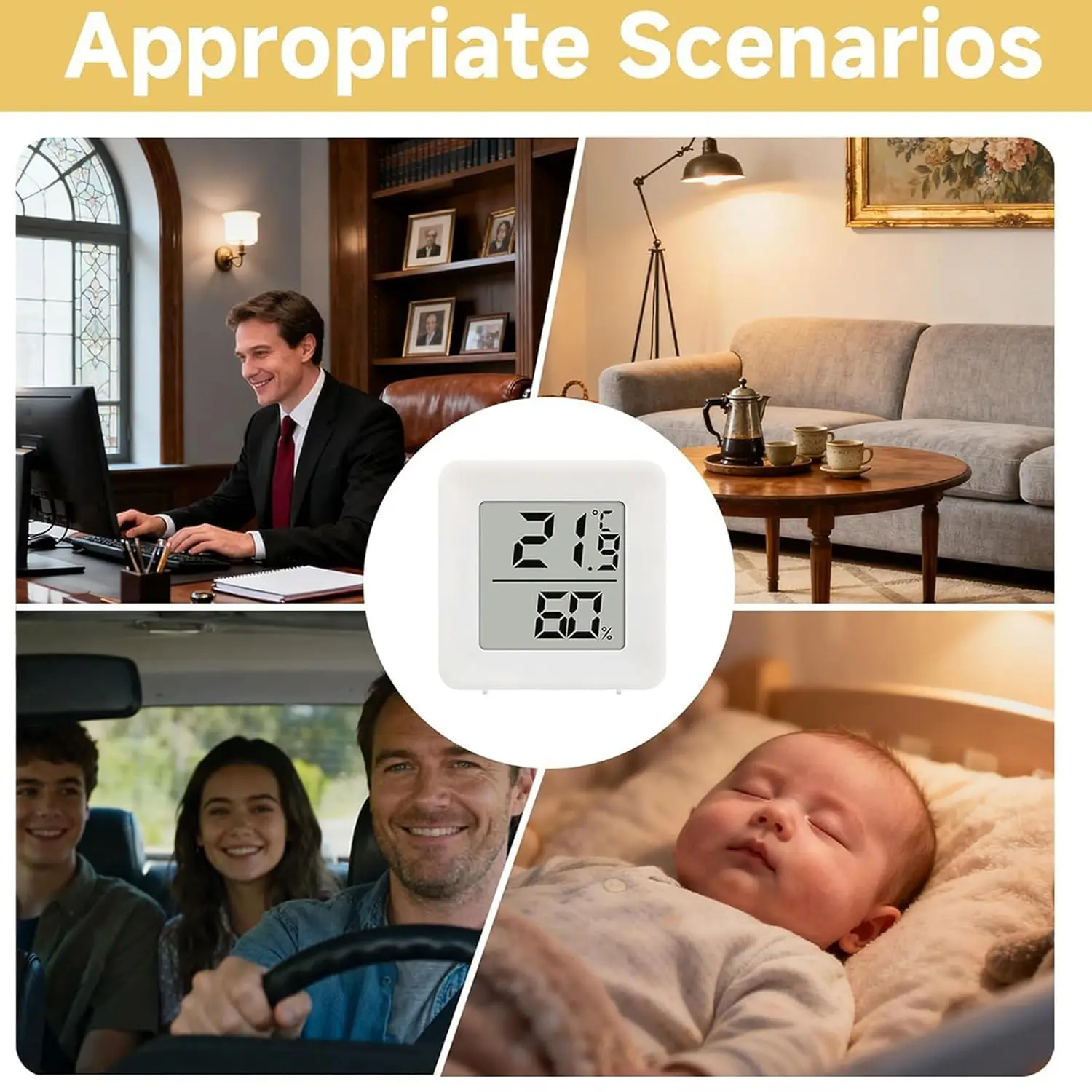 Digital Thermometer Hygrometer Indoor Mini Temperature LCD Electronic Monitor Hygrometer Outdoor Room Baby
