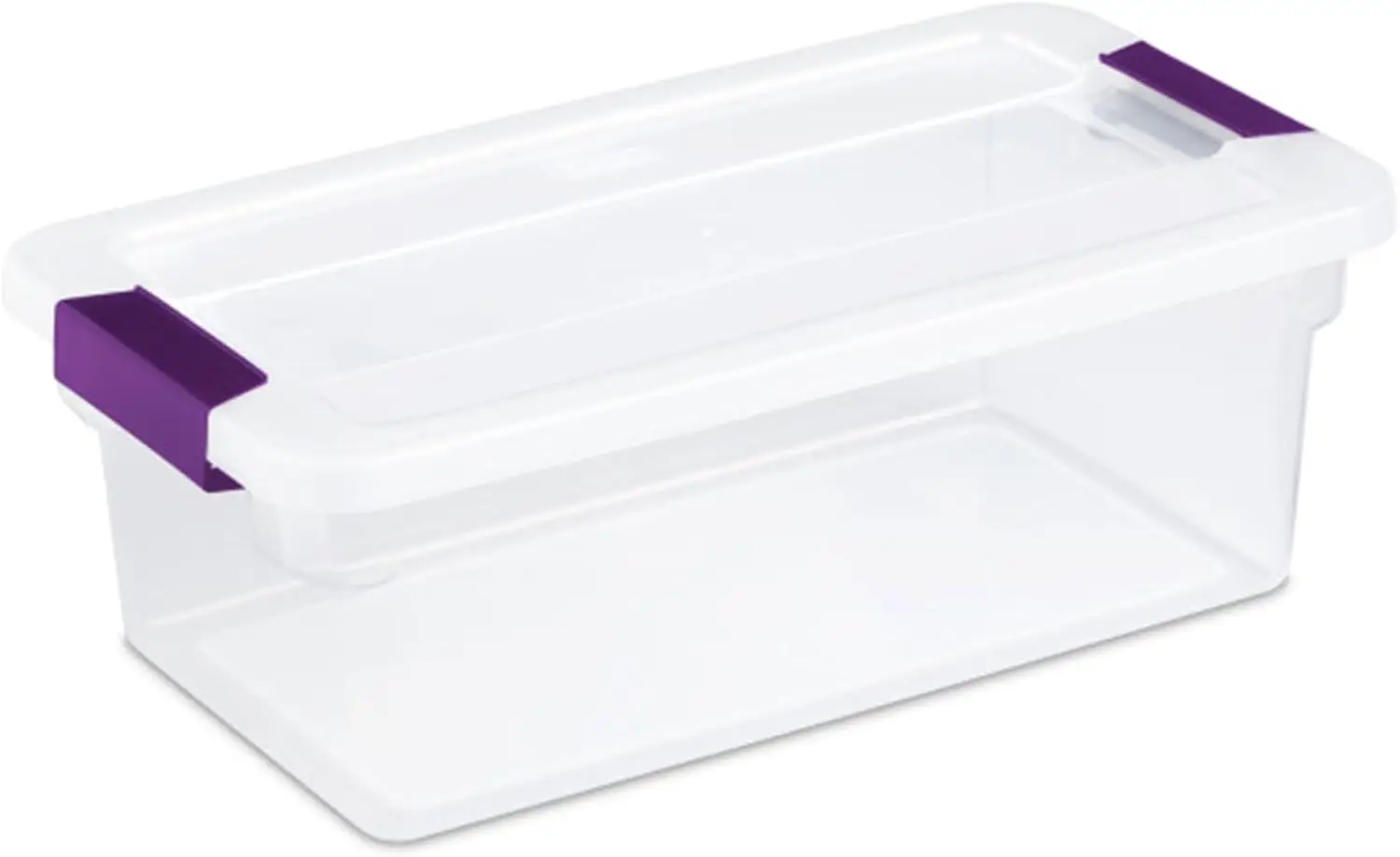 24-Pack ClearView Latch Storage Box Plastic Stackable Bin with Lid, 6 Qt