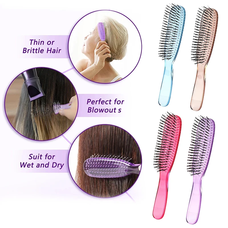 

Hair Brush Scalp Massage Combs Volumizing Hair Styling Fine Tooth Detangling Tool For Long Wet Dry Hair Women Gift
