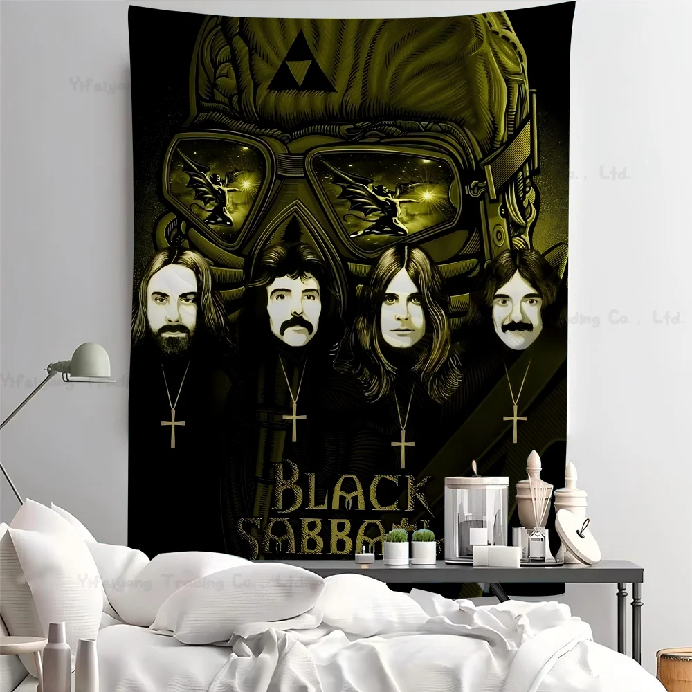 Black Sabbath Band Hanging Bohemian Tapestry Bohemian Wall Tapestries Mandala Kawaii Room Decor