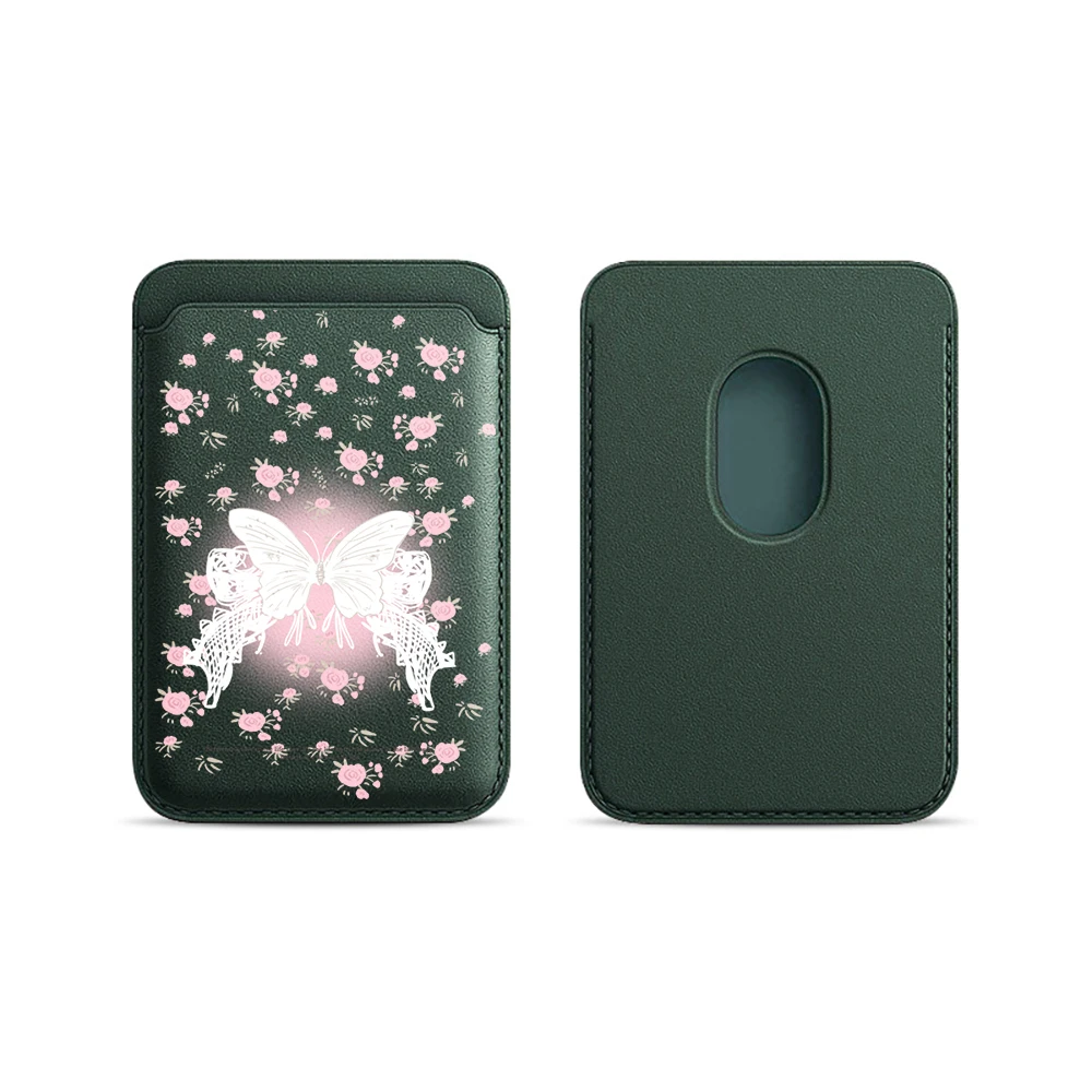 Bow Flower INS Leder-Kartenetui Handyhülle Kartenhalter für Magnetische Hülle Geeignet für alle iPhones für Magsafe Karten-Handytasche – Detail 17