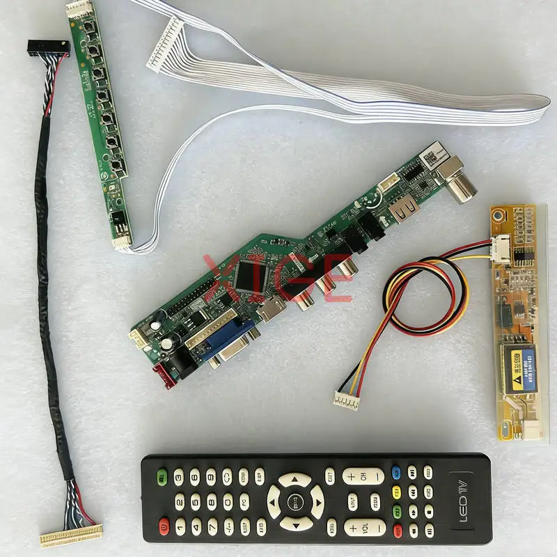 

Для LQ150X1LH CLAA150XH01 HT15X34 LQ150X1LB комплект платы контроллера экрана DIY 1024x768 30-контактный LVDS 1-CCFL USB + AV + VGA + HDMI 1024*768