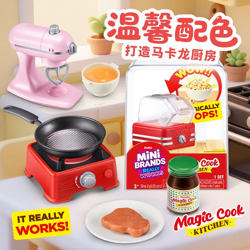 

Игровой набор ZURU Mini Brand Magic Cooking Kitchen: реалистичные мини-приборы для приготовления пищи, игровой набор для ролевых игр для малышей от 3 лет