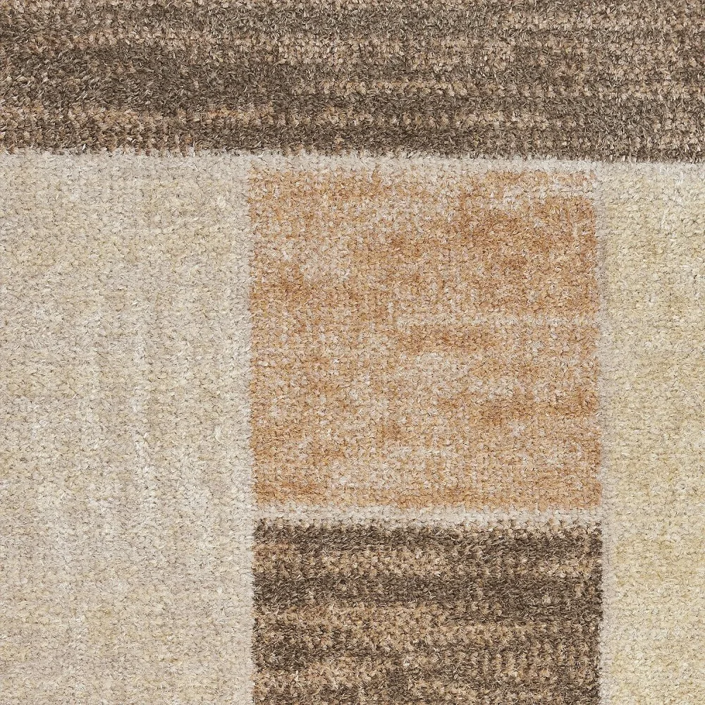 Nourison Astra Machine Washable Mid-Century Modern Beige Multicolor 2'2 x 10' Area Rug (2x10)